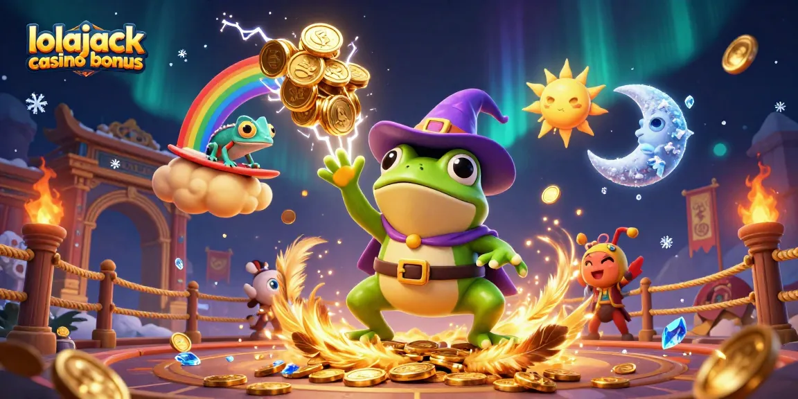 Experience the thrill of the lolajack casino bonus with exciting golden coin storms and magical creatures.