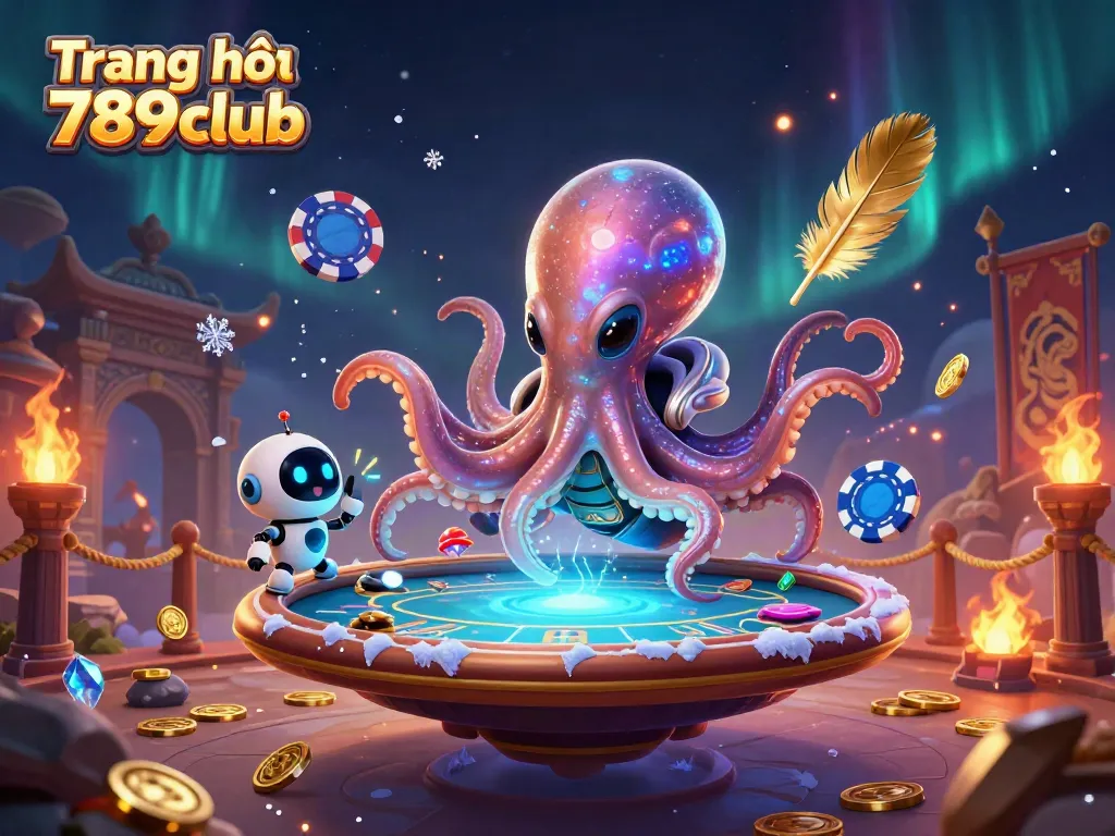 Experience exciting gaming at Trang chủ 789club with an alien octopus and dynamic casino elements.