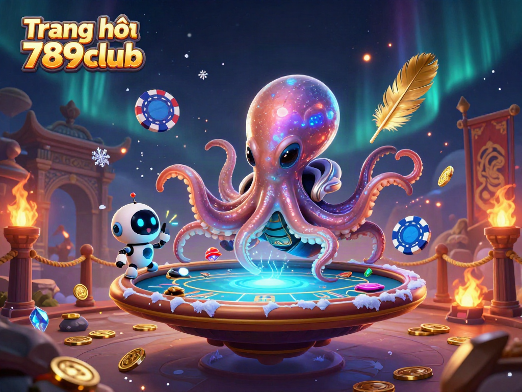Experience exciting gaming at Trang chủ 789club with an alien octopus and dynamic casino elements.