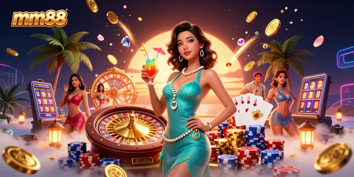 Experience thrilling gameplay with mm88, featuring vibrant characters and dynamic casino elements.