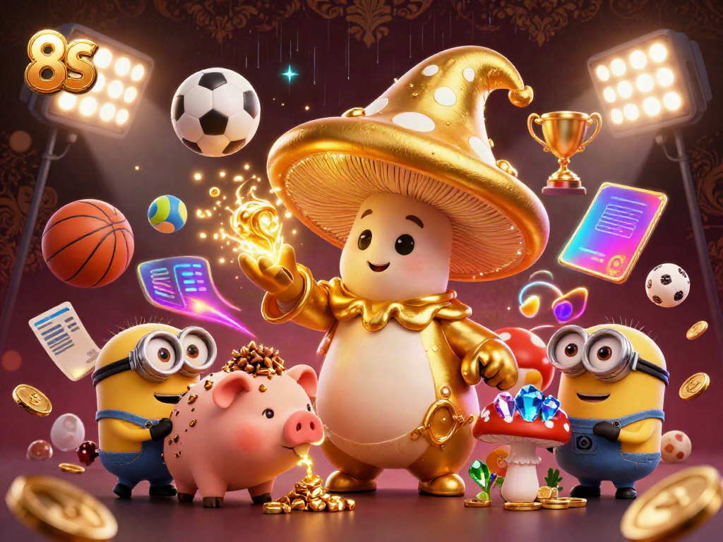 Transform your game strategies with the exciting 8S betting scene featuring vibrant characters and sports elements.