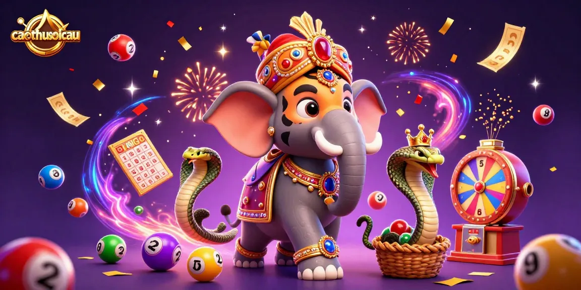 Catching exciting lottery moments with caothusoicau's vibrant illustrated scene showcasing a maharaja and prizes.