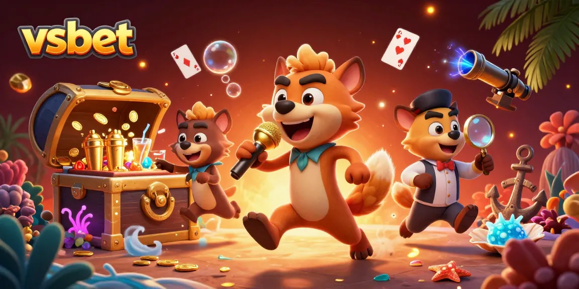 Experience the vibrant atmosphere of vsbet with animated hyenas at a lively casino club.