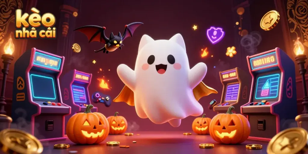 Engage with thrilling kèo nhà cái dynamics in a 3D ghostly casino scene full of action.