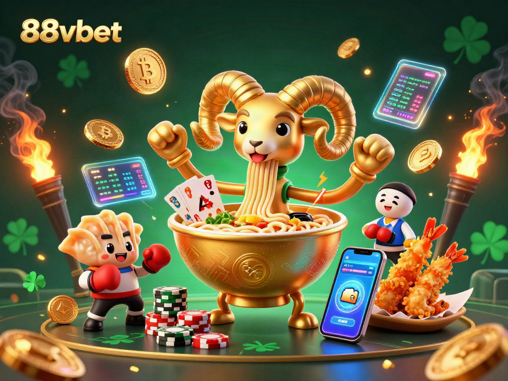 Engage in thrilling gaming with 88vbet, featuring vibrant characters and dynamic casino elements.