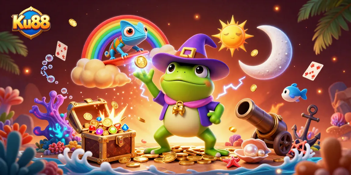 Experience thrilling wins at Ku88 with exciting riches, dynamic golden coin storms, and vibrant game elements.