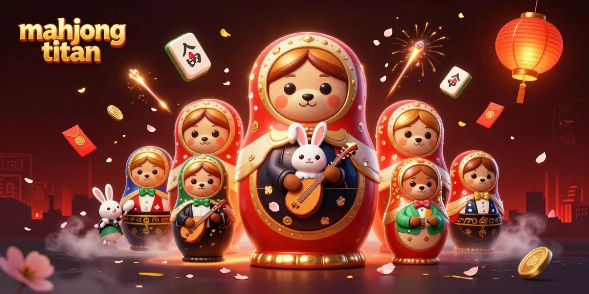 Experience mahjong titan with vibrant characters and casino elements in this 3D illustration.