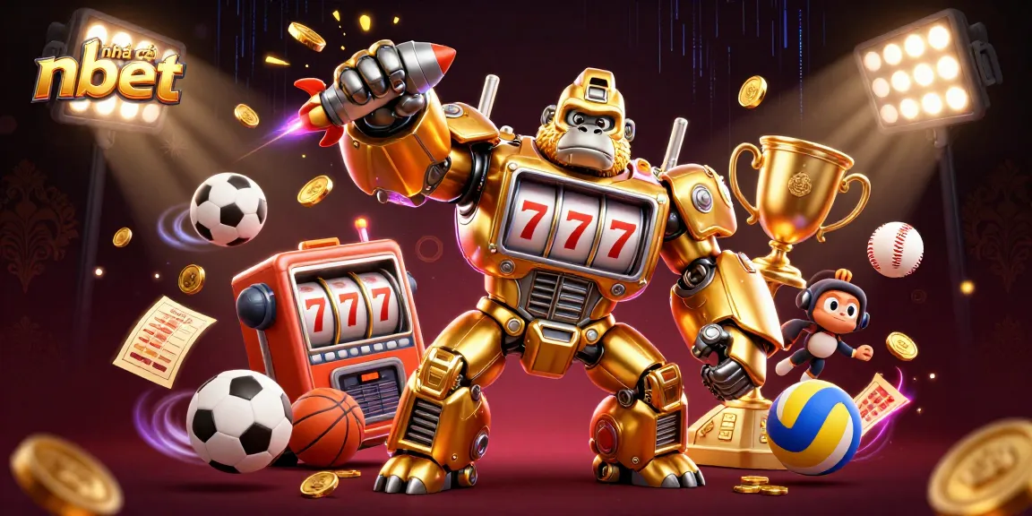 Engage with nhà cái nbet in this dynamic 3D illustration showcasing thrilling sports betting action.
