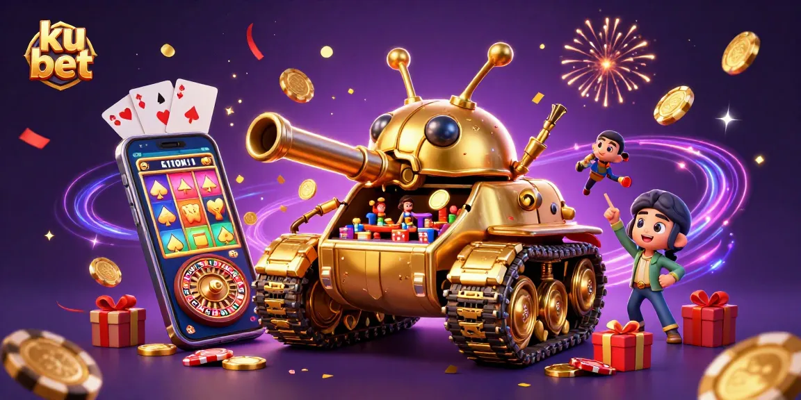 Experience the excitement with ku bet's dynamic casino scene featuring a golden beetle tank.