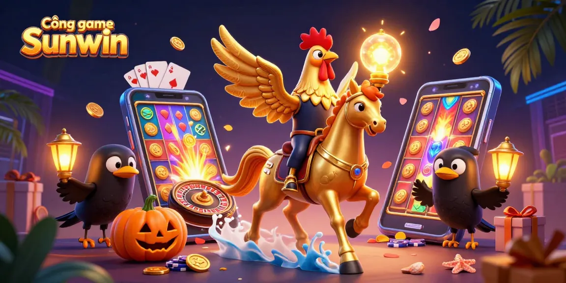Cổng game Sunwin offers exhilarating gaming experiences amidst vibrant casino visuals and engaging elements.