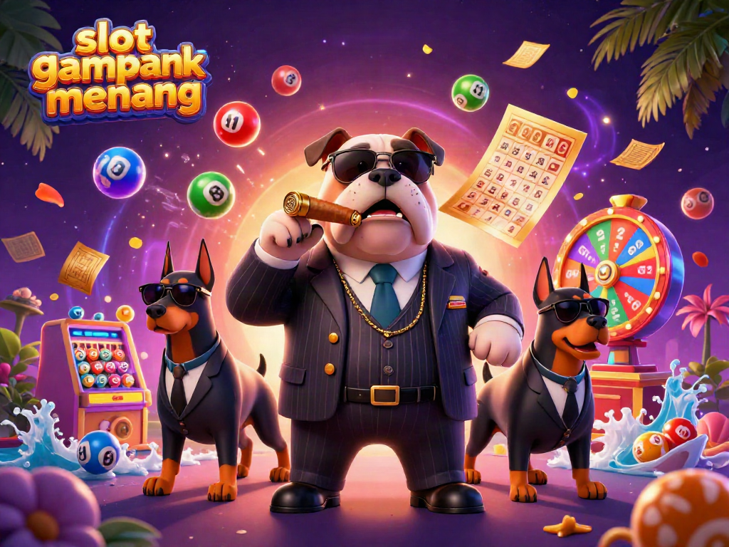 Experience the excitement of slot gampang menang with dynamic characters and vibrant casino elements in a thrilling 3D illustration.