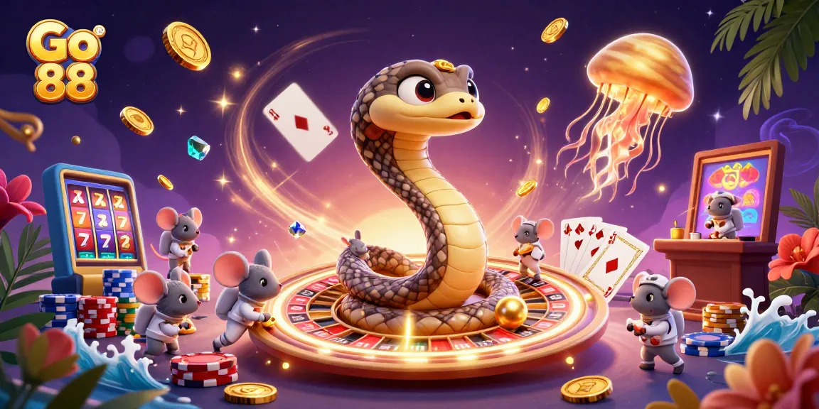 Bet on Go 88 with vibrant 3D casino characters and colorful gaming elements in an exciting scene.