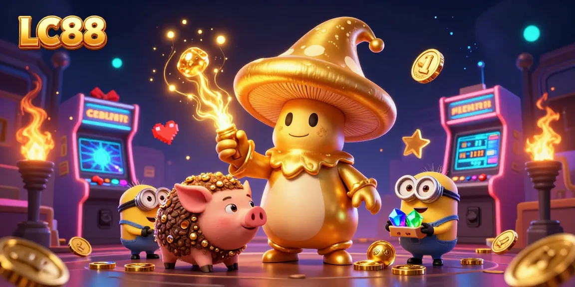 Experience thrilling gold transformations at LC88 with a magical wizard and treasure-seeking truffle pig.