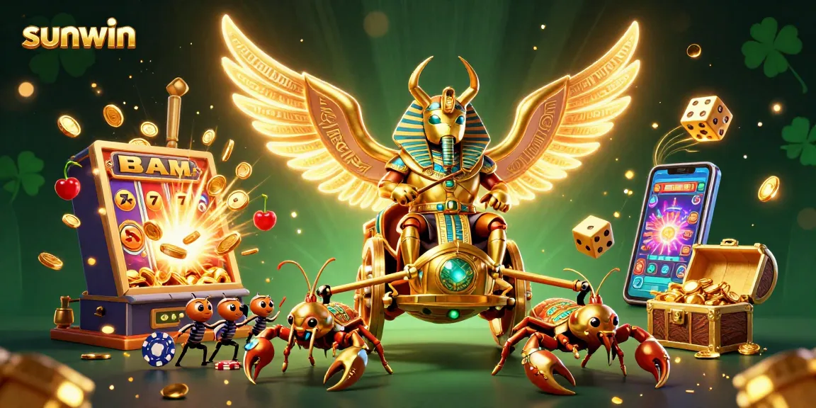 Experience thrilling casino action with sunwin's vibrant gaming scene featuring jackpot explosions and poker chips.