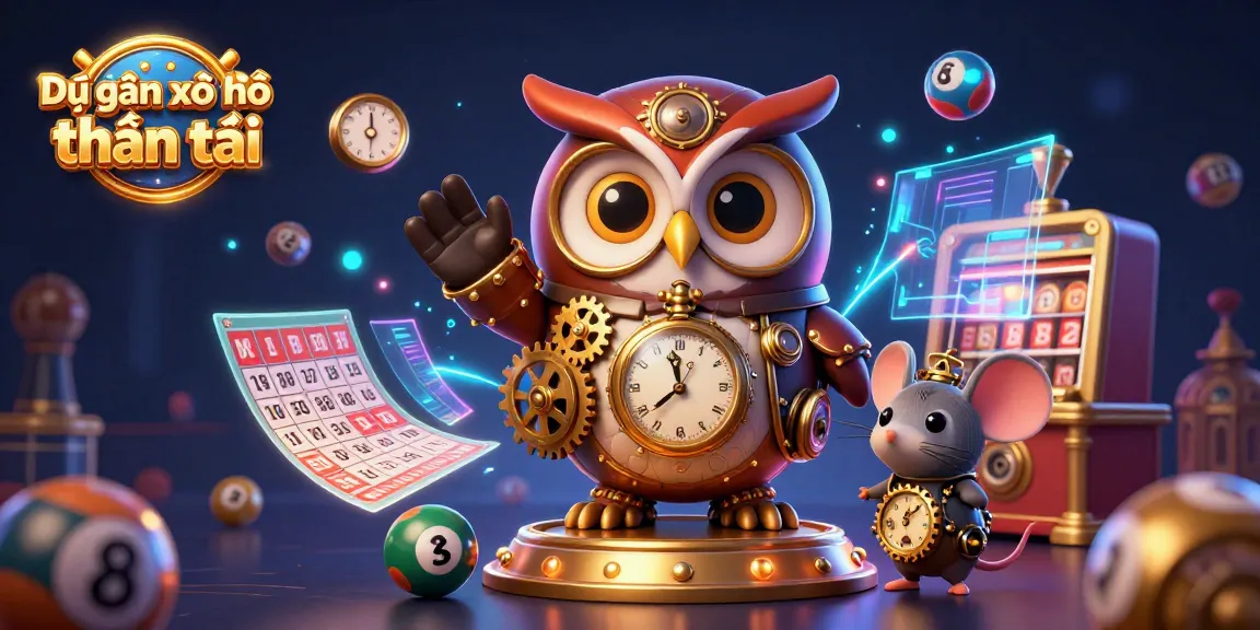 Dự đoán xổ số thần tài offers a vibrant 3D illustration depicting lottery themes with energetic casino elements.