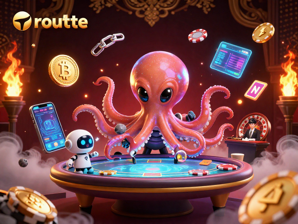 Engage in thrilling roulette action with a vibrant 3D casino scene featuring an alien octopus.