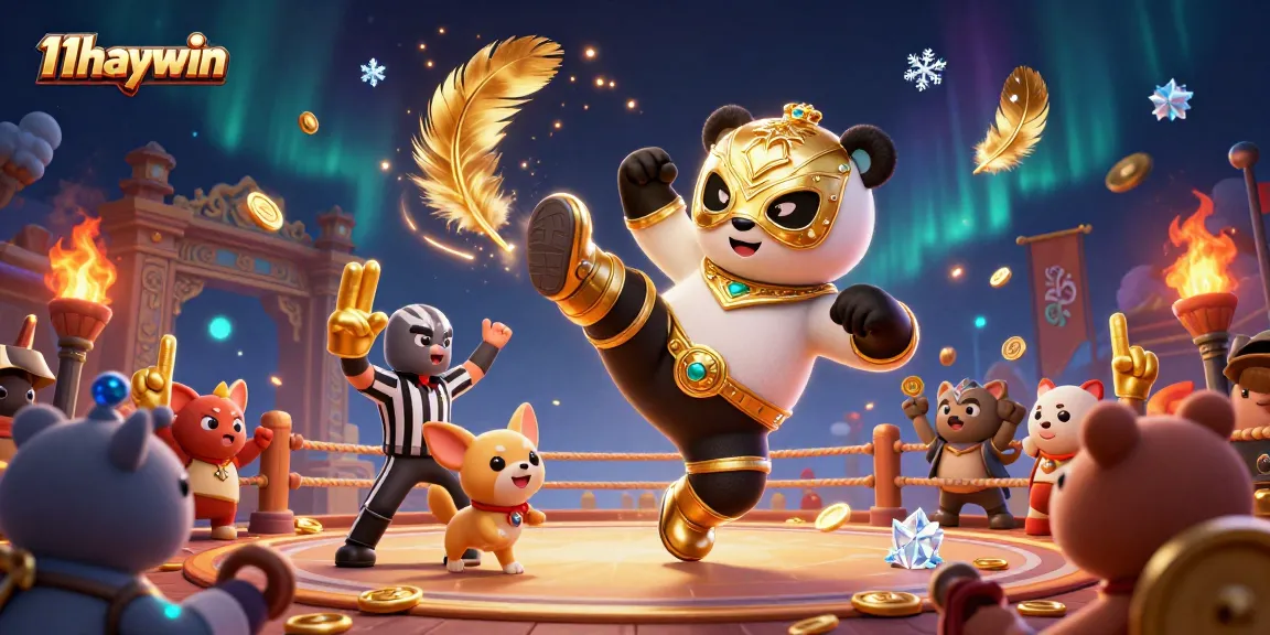 Engage with 11haywin's thrilling gaming experience featuring an excitement-filled wrestling scene.