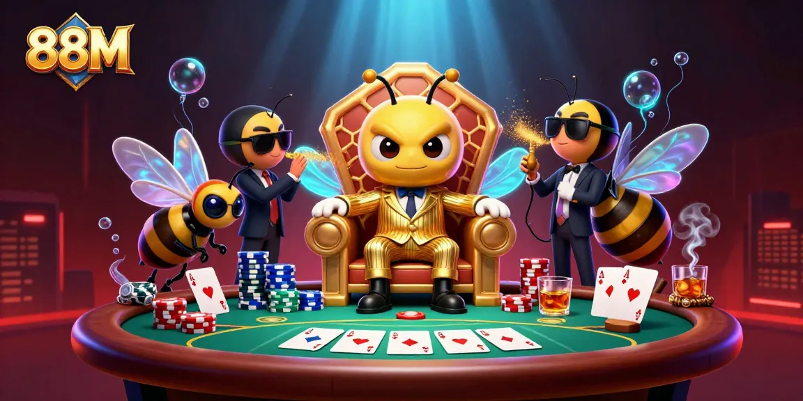 Engage in exciting gameplay at 88M with a dynamic casino scene and a poker showdown.