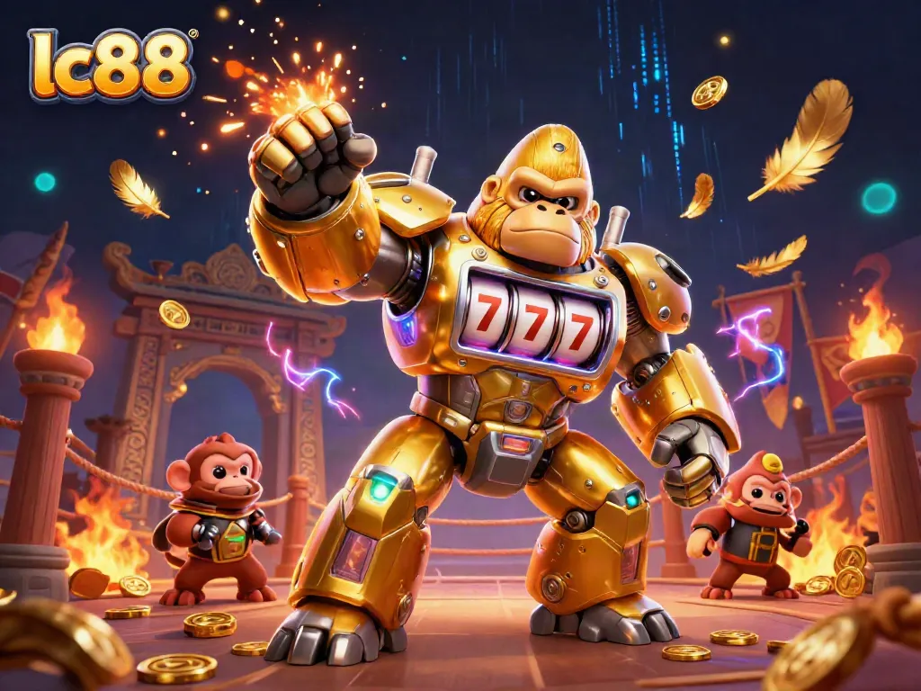 Engage with the excitement of lc88 casino adventures in an exhilarating 3D illustration of gaming prowess.
