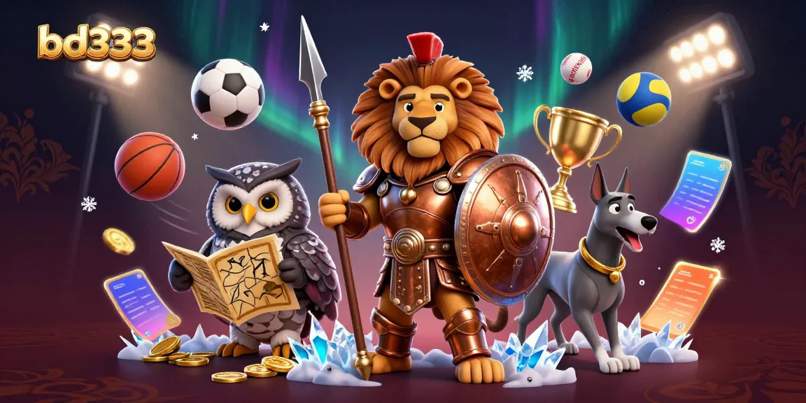 Engage with exciting games at bd333 with a dynamic 3D cartoon scene showcasing casino elements.