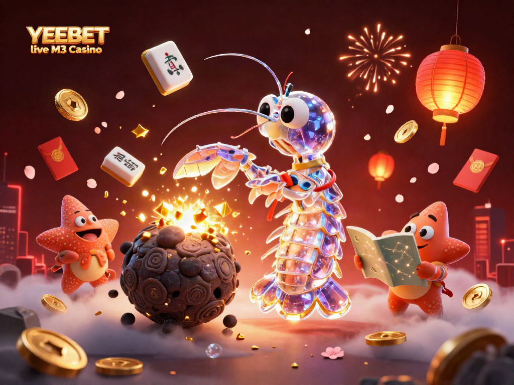 Experience exciting gaming action at YEEBET live M3 Casino with vibrant 3D elements and colorful themes.