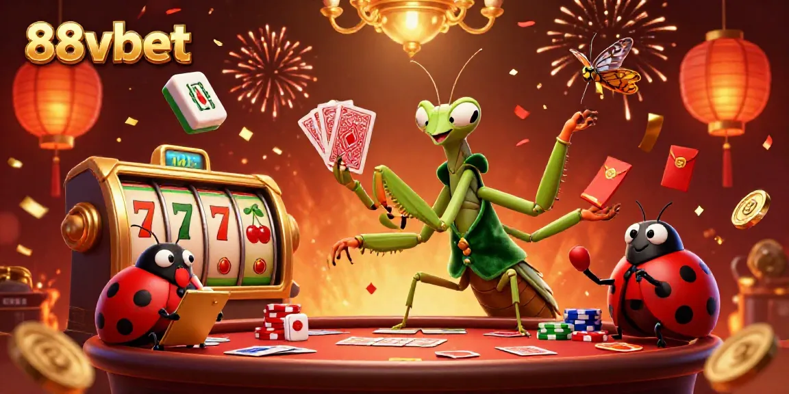 Experience thrilling moments with 88vbet's vibrant casino scene, featuring a card sharp and pit boss.