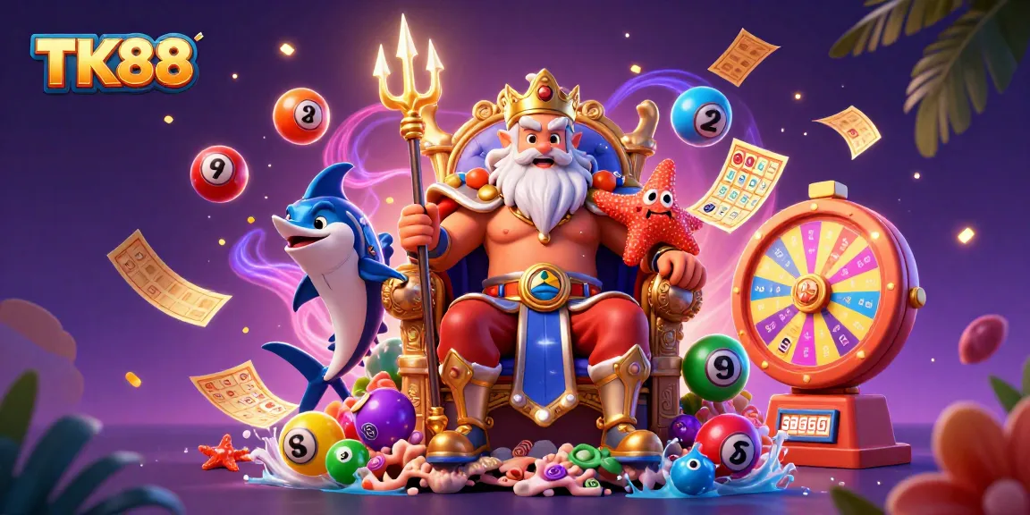 Engage with TK88's vibrant online gaming world showcasing Neptune and action-packed elements.