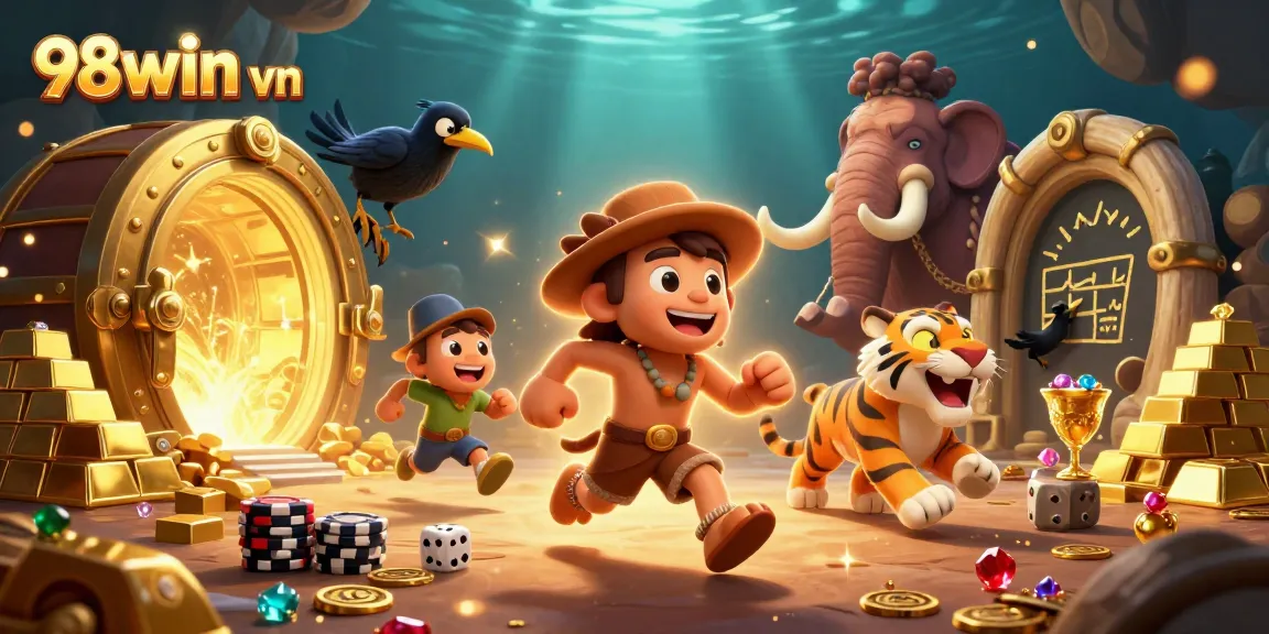 Enjoy vibrant casino action with 98win vn in a thrilling prehistoric setting.