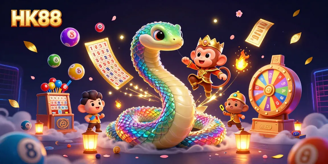 Experience the enchanting world of HK88 with this vibrant illustrative scene filled with gaming excitement.