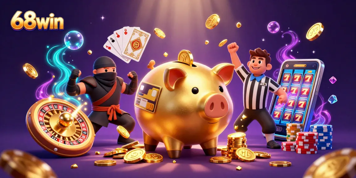 Experience exciting wins and betting action at 68win with spinning roulette and vibrant casino games.