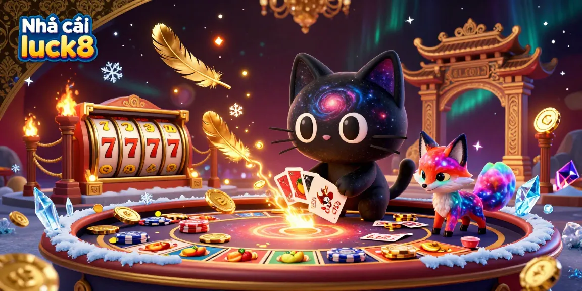 Experience thrilling gameplay at Nhà cái luck8 with vibrant cosmic casino elements.