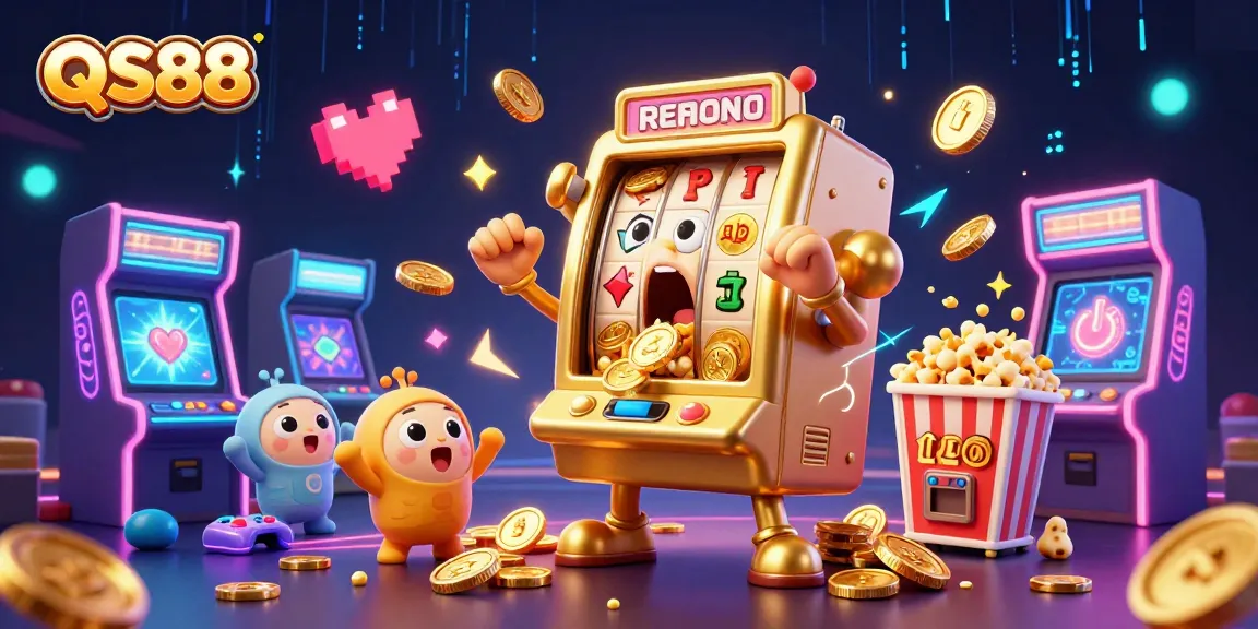 Experience the excitement of QS88 with winning slot machines overflowing with coins.