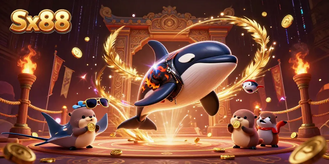 Engage in the thrilling world of Sx88 casino games with dynamic characters and vibrant details.