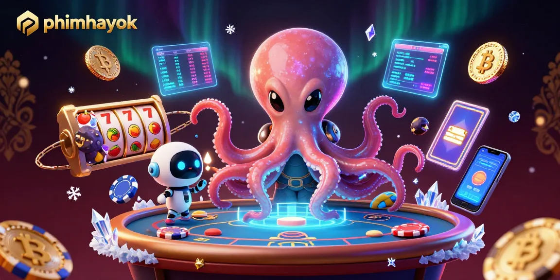 Phimhayok captivates players with a 3D alien octopus and dynamic casino action.