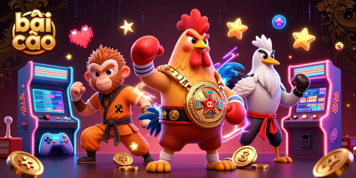 Engage in bài cào with a vibrant and dynamic casino scene featuring animated characters.