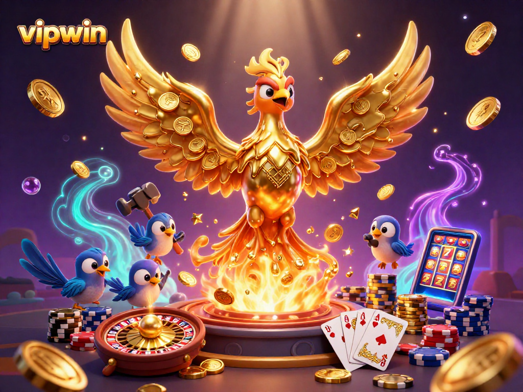 Play exciting games at vipwin, enjoy the thrill of golden coins and roulette spinning!