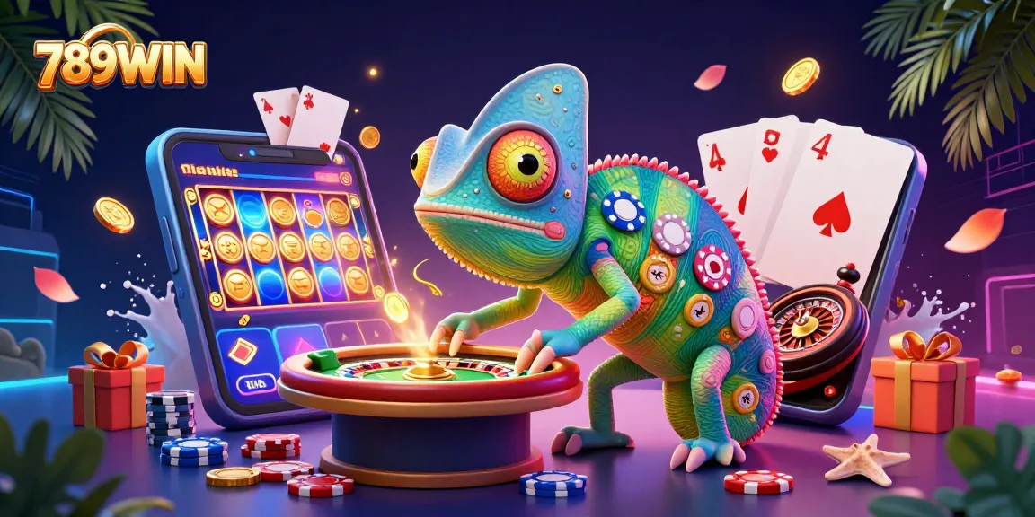 Experience the exciting gaming world of 789WIN with vibrant casino elements and characters.