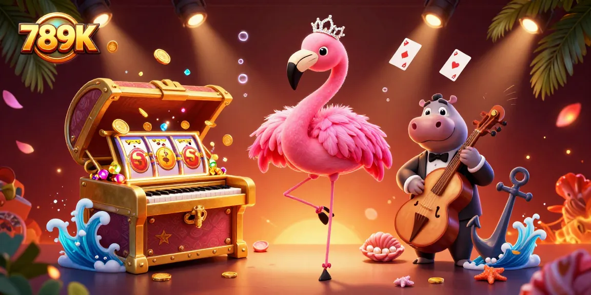 Experience the fun of 789K with vibrant slot machines and engaging casino characters!