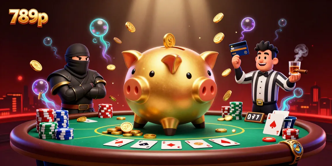 Witness an exciting showdown at 789p with a golden piggy bank sumo wrestler, ninja, and samurai!