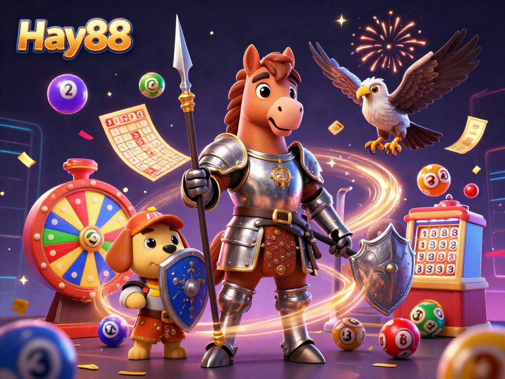 Engage with Hay88 in a vibrant 3D casino world, filled with dynamic gaming elements.