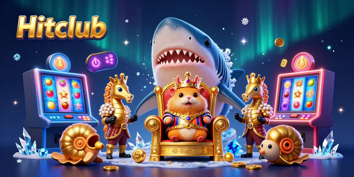 Engage with Hitclub's fantasy casino adventure featuring a hamster king in a vibrant slot scene.