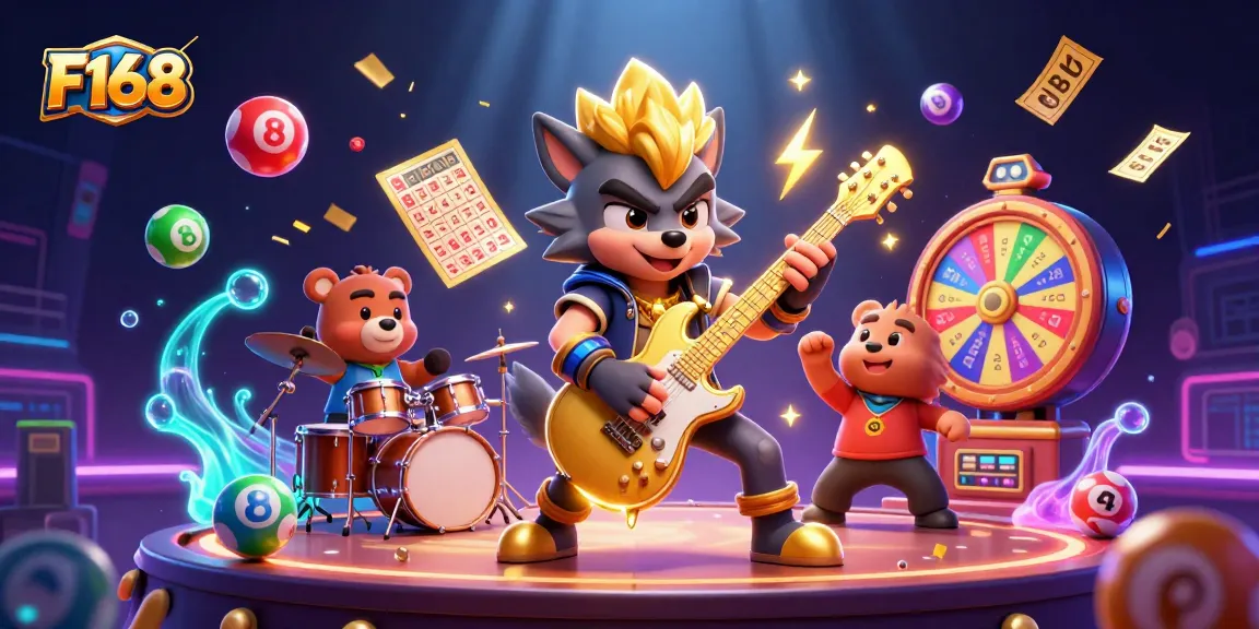 F168 captivates players with vibrant, dynamic casino fun featuring a thrilling rock star wolf performance.