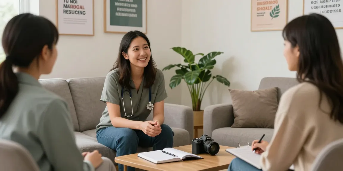 Client discussing mental health challenges with therapist using the DRAGON222 link for support resources.