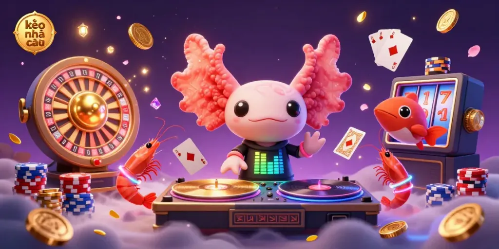 Experience kèo nhà cái excitement with a vibrant underwater casino scene featuring energetic characters and sparkling treasures.