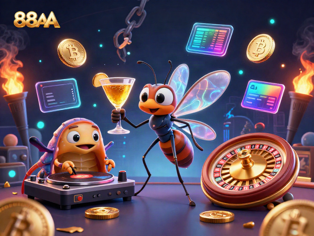 Experience vibrant gaming at 88AA with a dynamic casino scene featuring unique characters and rich visuals.