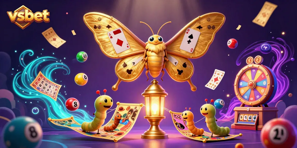 Experience the thrill of winning with vsbet's vibrant casino illustration featuring dynamic lottery elements.