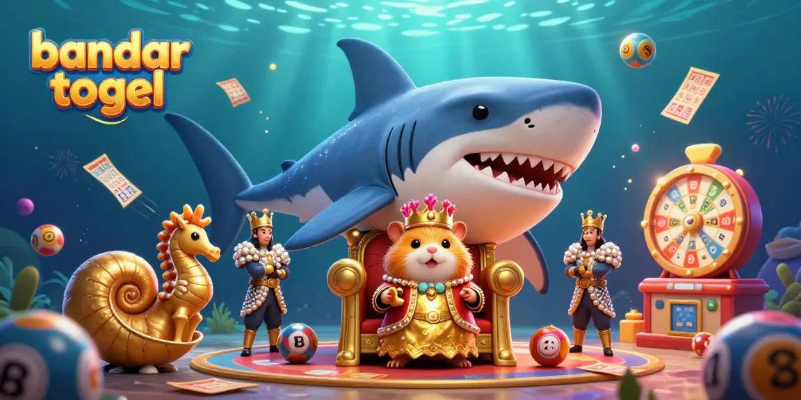 Experience the excitement of bandar togel with vibrant lottery elements and a whimsical underwater scene.