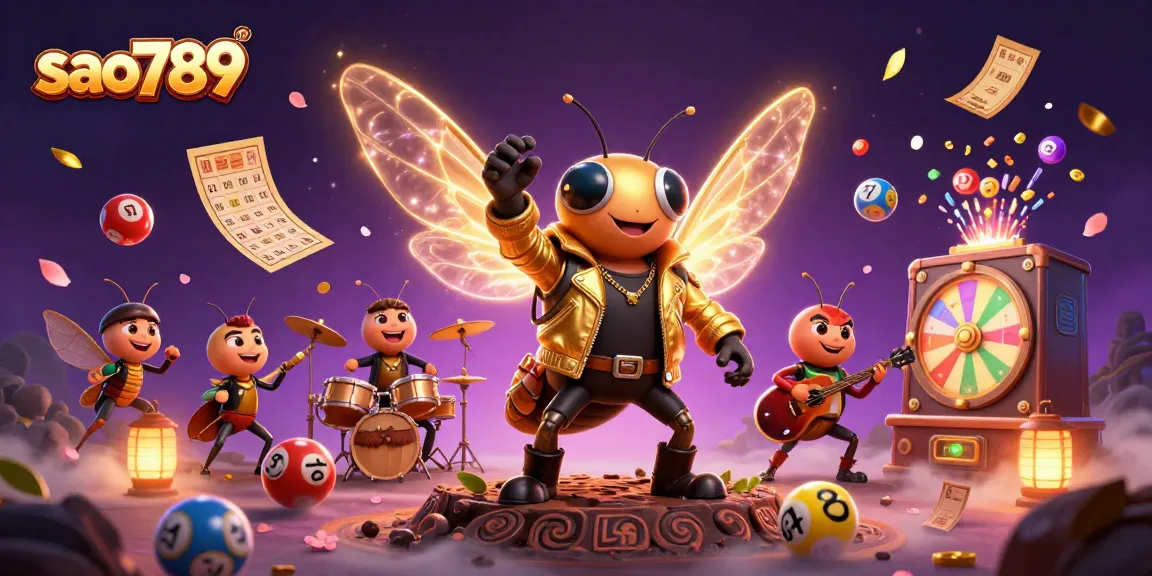 Win exciting jackpots at sao789 with a vibrant 3D casino scene featuring dynamic characters and lottery elements.