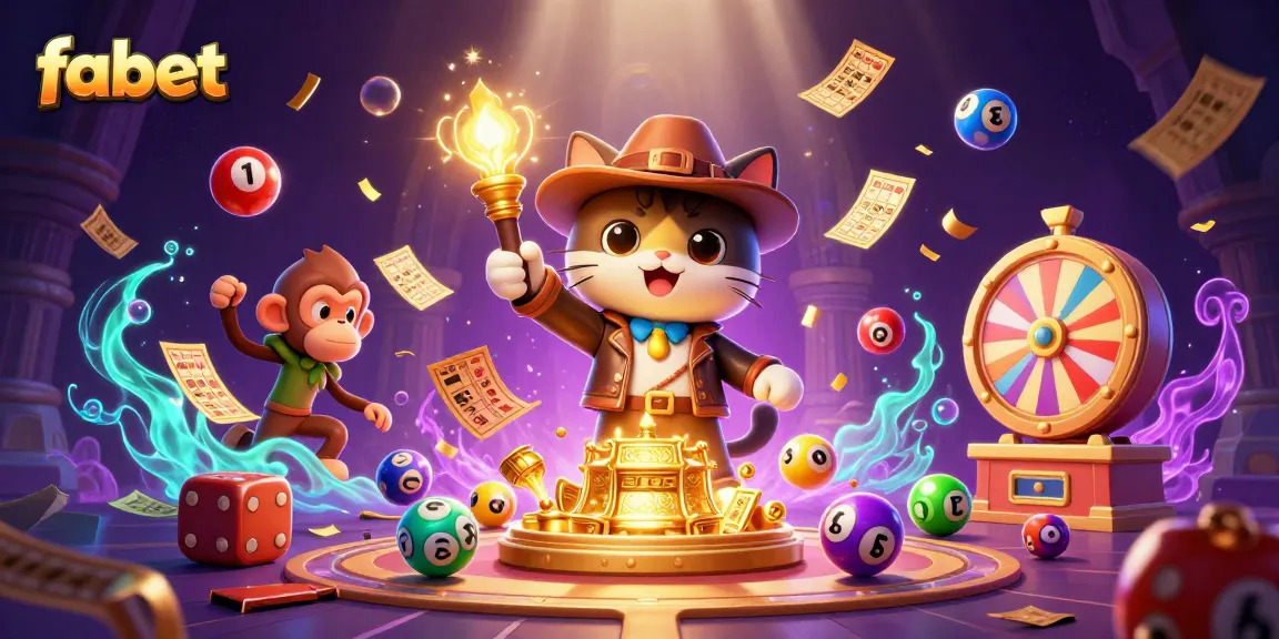 Engage with fabet's thrilling gaming experience featuring a treasure hunt with vibrant casino elements.