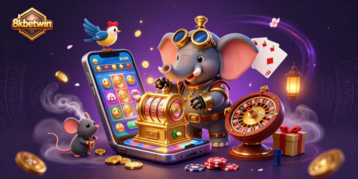 Engage in vibrant online gaming with the 8kbetwin steampunk casino scene featuring dynamic slot actions.